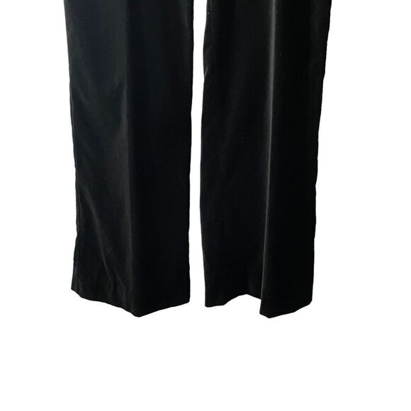 Theory Low Rise Black Velvet Flared Pants Size 4 - Picture 4 of 8